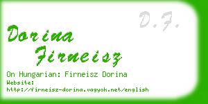 dorina firneisz business card